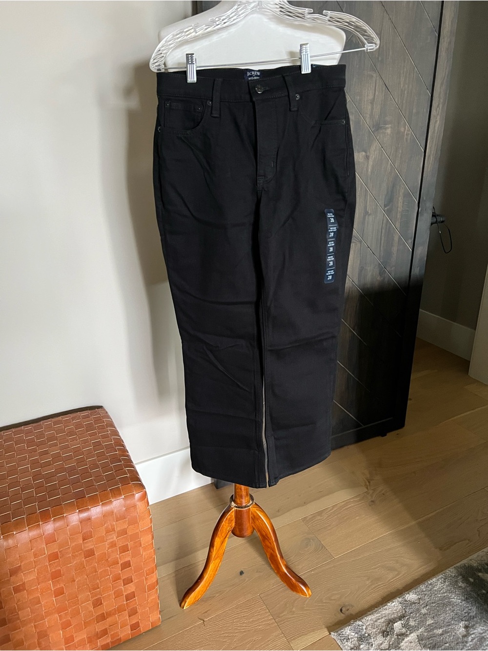 J. Crew Black Mid-Rise Flare Crop Pants